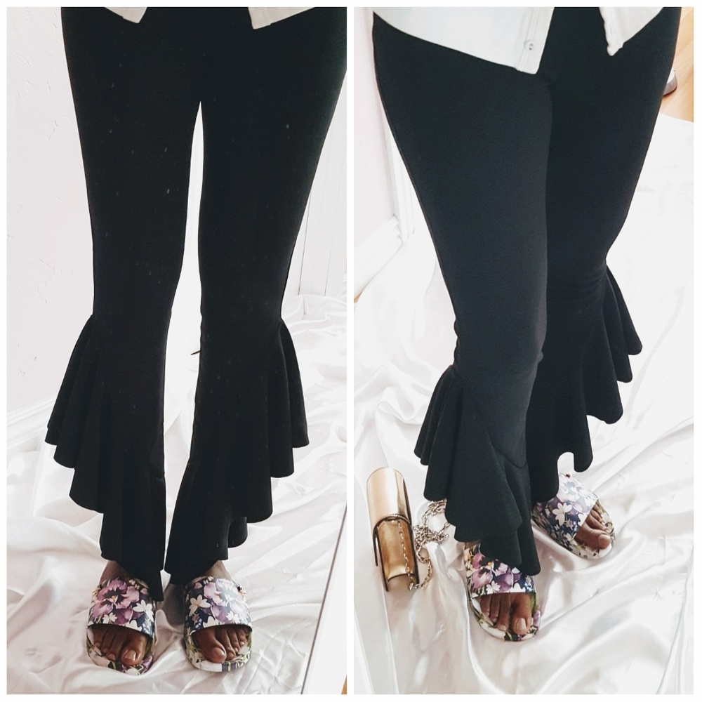 Ruffle Asymmetric Hem Yoga Style - Picture 3 of 8